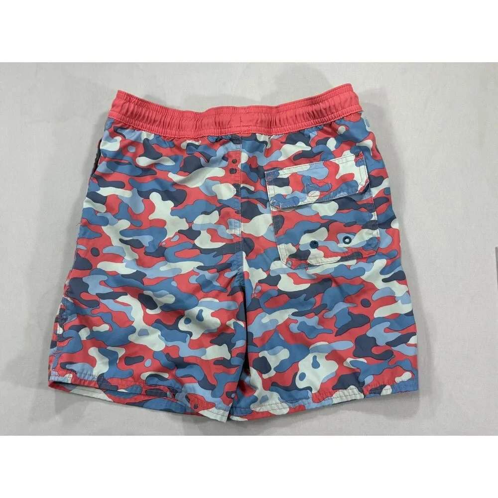 Vineyard Vines Boys Chappy Swim Trunks Size S 8-10 Camo Pattern Lined